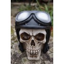 67053  FIGURINE TETE  DE MORT CRANE CASQUE MOTO HARLEY  GOTHIQUE  HEROIC FANTASY
