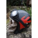 67053  FIGURINE TETE  DE MORT CRANE CASQUE MOTO HARLEY  GOTHIQUE  HEROIC FANTASY