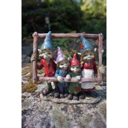 97231 FIGURINE FAMILLE TROLL DANS SON CADRE PIXIE ELFE