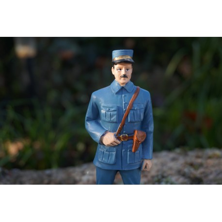 RE0318  FIGURINE  STATUETTE  OFFICIER FRANCAIS 1918 SOLDAT POILU  
