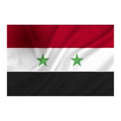 078 DRAPEAU SYRIE SYRIEN SYRIA DAMAS 90X150 NEUF AVEC OEILLET DE FIXATION 
