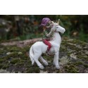 96163 QUATRE FIGURINE TROLL ELFE PIXIE AVEC LICORNE PIXIES FARFADET DERNIER