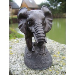 RE0073 ELEPHANT DU SENEGAL DE BARYE REPRODUCTION FIGURINE STATUETTE