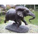 RE0073 ELEPHANT DU SENEGAL DE BARYE REPRODUCTION FIGURINE STATUETTE