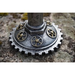 67077  CALICE CIBOIRE  VERRE  TETE MORT CRANE   STEAMPUNK   GOTHIQUE TASSE
