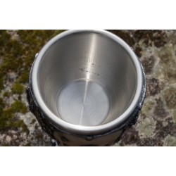 67077  CALICE CIBOIRE  VERRE  TETE MORT CRANE   STEAMPUNK   GOTHIQUE TASSE