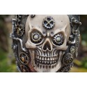 67077  CALICE CIBOIRE  VERRE  TETE MORT CRANE   STEAMPUNK   GOTHIQUE TASSE
