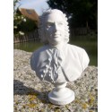 RE0106 FIGURINE STATUETTE REPRODUCTION BUSTE STYLE ALBATRE MUSICIEN BACH