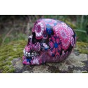 67092 FIGURINE CRANE  IMITATION FLEUR  TETE DE MORT GOTHIQUE SKULL GOTH  CRANIO