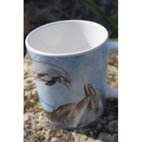 ME1004 CHOPE TASSE MUG DAUPHIN MARINE CERAMIQUE