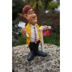 841.1008 FIGURINE METIER CARICATURE AGENT IMMOBILIER AGENCES PLAZA CENTURY ORPI