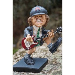 841.2385  FIGURINE METIER CARICATURE ANGUS YOUNG ACDC GUITARISTE MUSIQUE 13 CM