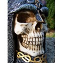 HF0608 CRANE TETE DE MORT CELTIQUE AVEC CASQUE HEROIC FANTASY FIGURINE