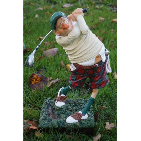 FO85504  FIGURINE  CARICATURE GOLFEUR GOLF COLLECTION FORCHINO   GREEN PUTT 38CM