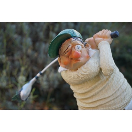 FO85504  FIGURINE  CARICATURE GOLFEUR GOLF COLLECTION FORCHINO   GREEN PUTT 38CM