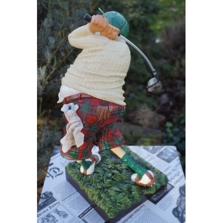 FO84002 FIGURINE  CARICATURE GOLFEUR GOLF COLLECTION FORCHINO   GREEN PUTT 