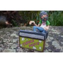 01412307  FIGURINE HIPPIE BABA COOL PEACE AND LOVE MUSIQUE CARICATURE FLOWER