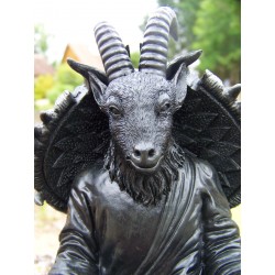 HF1539 FIGURINE STATUETTE BELIER DEMON DIABLE BELZEBUTH NOIR HEROIC SATAN