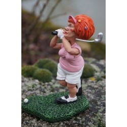 815.9781 FIGURINE METIER CARICATURE GOLFEUSE  GOLF COLLECTION  GREEN PUTT PROMO