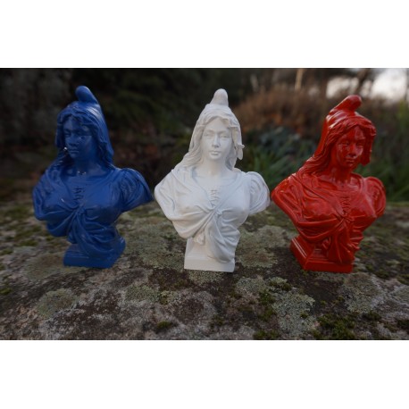 RE0150 A FIGURINE STATUETTE REPRODUCTION 3 MARIANNE REPUBLIQUE BLEU  BLANC ROUGE