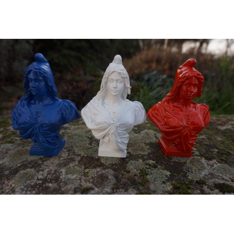 RE0150 A FIGURINE STATUETTE REPRODUCTION 3 MARIANNE REPUBLIQUE BLEU  BLANC ROUGE