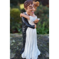825.2002 FIGURINE CARICATURE MARIAGE COUPLE  MARIEE  PORTABLE  COLLECTION HUMOUR