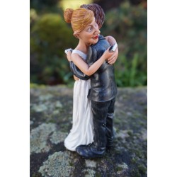 825.2002 FIGURINE CARICATURE MARIAGE COUPLE  MARIEE  PORTABLE  COLLECTION HUMOUR