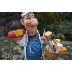 841.992 FIGURINE METIER CARICATURE FROMAGER FROMAGE CREMIER HUMORISTIQUE 17CM