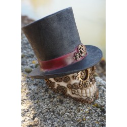 67100 TETE MORT FIGURINE CRANE CHAPEAU  STEAMPUNK  HEROIC  GOTHIQUE  ALCHEMY