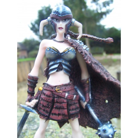 14902 FIGURINE STATUETTE medieval GUERRIERE VALKYRIE HEROIC FANTASY 50%