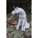 96163 D FIGURINE TROLL ELFE PIXIE AVEC LICORNE PIXIES FARFADET