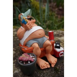 841.811  FIGURINE HUMOUR PLAGE  BIERE  CAMPING VACANCES BARBECUE CAMPEUR