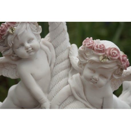 Ange AVEC une fleur - Figurine angelique - Cherubin avec une