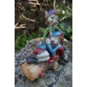 97276 B  COUPLE TRONC  FIGURINE  TROLL PIXIES  LUTIN PIXIE ELFES FARFADET FEE