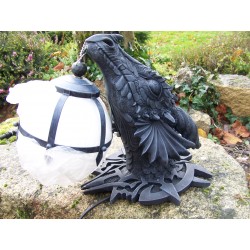 65037 LUSTRE LUMINAIRE LAMPE DRAGON HEROIC FANTASY RESINE DRAGO CRANIO