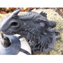 65037 LUSTRE LUMINAIRE LAMPE DRAGON HEROIC FANTASY RESINE DRAGO CRANIO