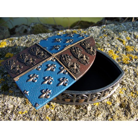 65262 BOITE RICHARD COEUR DE LION MOYEN AGE MEDIEVAL RESINE