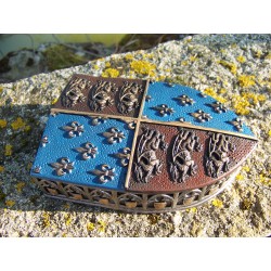 65262 BOITE RICHARD COEUR DE LION MOYEN AGE MEDIEVAL RESINE