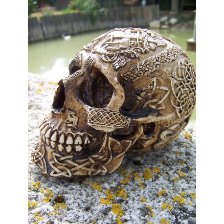 347064 FIGURINE CRANE TETE DE MORT RELIEF GOTHIQUE HEROIC FANTASY