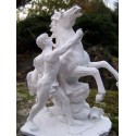 347794 FIGURINE SCULPTURE BLANCHE REPRODUCTION CHEVAL DE MARLY