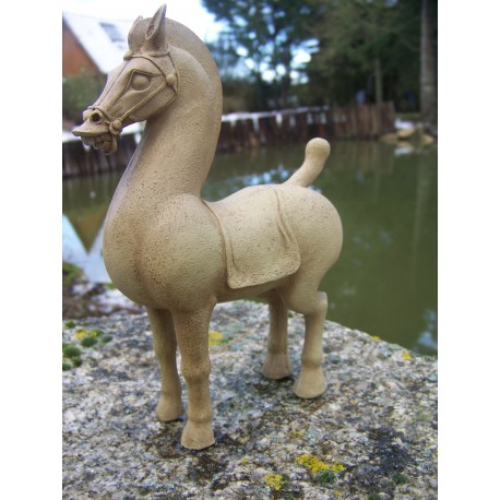 RE0070  FIGURINE  STATUETTE REPRODUCTION   CHEVAL HAN CHINOIS